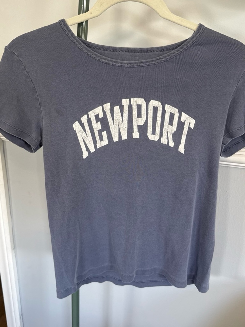 Brandy Melville Slate Blue NEWPORT Graphic Tee